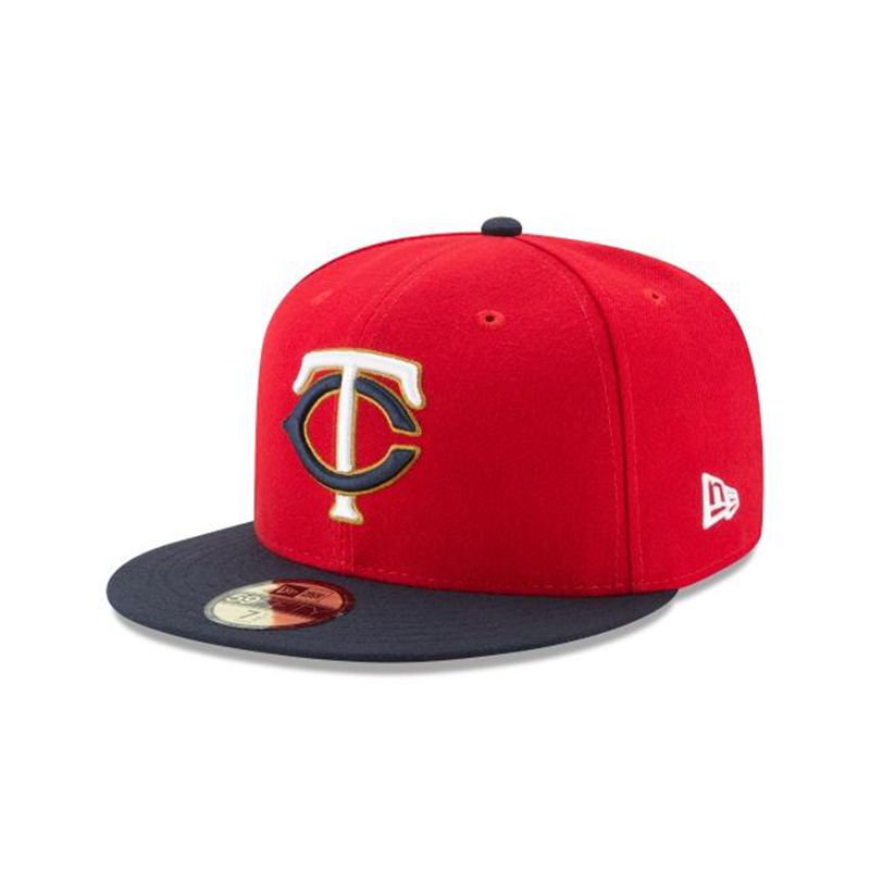 MLB Minnesota Twins Authentic Collection 59Fifty Fitted (LRX4446) - Red New Era Caps